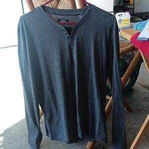 Alfani Men's Charcoal Long Sleeve Tee